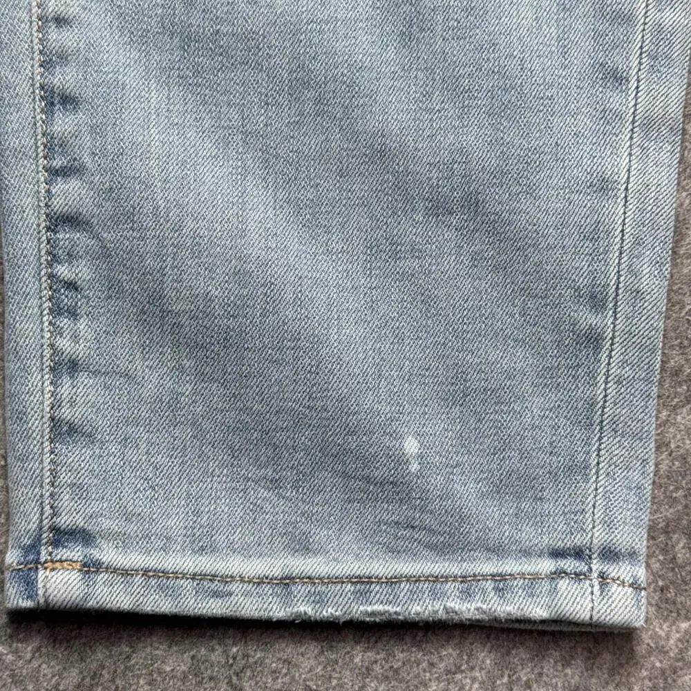 Aeropostale Jeans Mens 36x30 Blue Light Wash Skinny Distressed Denim Pants